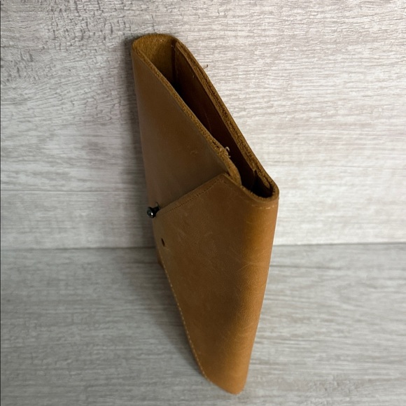 Hearth & Hand Magnolia Envelope Style Flap Leather Wallet Brown/Cognac - Picture 9 of 14